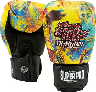 Super Pro Thai-Boxhandschuhe aus Leder, Pattaya SPTHBG300-30901