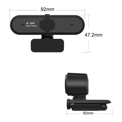 Full HD Webcam - USB 1080P Web Camera with Privacy Screen for PC, Auto Focus