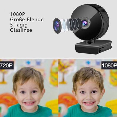 eMeet Webcam 1080P - C950 Full HD Webcam with Automatic Light Correction