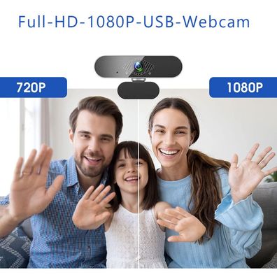 Webcam with Microphone - 1080P HD Web Camera with 120° Field of View, Exposure