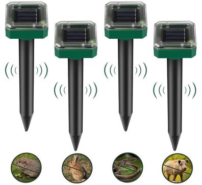 Solar Maulwurfabwehr, 4 Stück, Wasserdicht