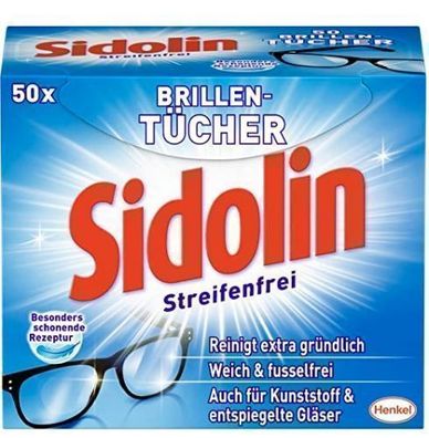 Sidolin Brillen- und Displayschirmreinigungstücher, 50 Stk