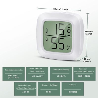 Mini Digitalthermometer, Hygrometer, Feuchtigkeitsmesser