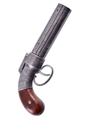 Sechsläufiger Allen & Thurber Pepperbox-Bündelrevolver von 1837, Replik