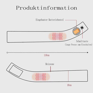 USB Heizschal, 3-stufig temperaturregulierbar, unisex