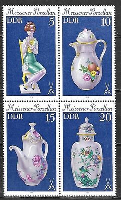 DDR postfrisch Viererblock Michel-Nummer 2464-2467