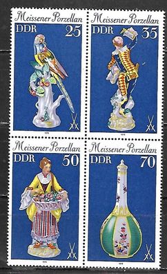 DDR postfrisch Viererblock Michel-Nummer 2468-2471