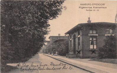 Hamburg - Eppendorf Allgemeines Krankenhaus Pavillon 26 gelaufen 1913