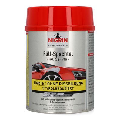 Nigrin 2K FüllSpachtel mit Härter 1kg ReparaturSpachtel SpachtelMasse Füller