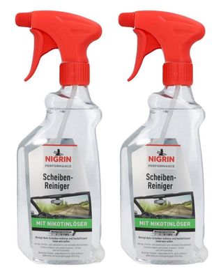 2x PACK Nigrin ScheibenReiniger mit Nikotinlöser Spray GlasReiniger Reinigung