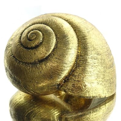 Exotica Cor Mulder Schneckenhaus Muschel Goldfarben 12 cm - Polyresin