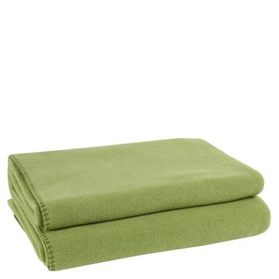 Zoeppritz Basis Soft-Fleece green blanket 650 65% Polyester, 35% Viscose 180x220