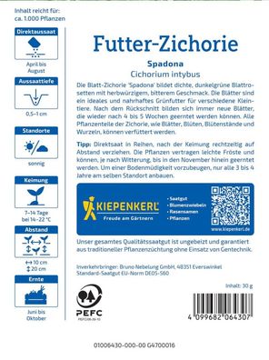 Futter-Zichorie Spadona, Vorteilspackung, schnell wachsend