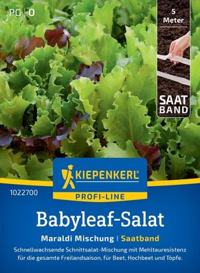 Babyleaf- Salat Maraldi Mix, Saatband, wüchsiger Schnittsalat