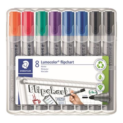 Staedtler 356 WP8 X 8 Flipchart-Marker farbsortiert 2,0 mm