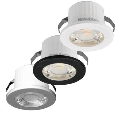 Braytron LED Mini Einbaustrahler 3W Spot IP54 Wassergeschützt 240 Lumen 3000K