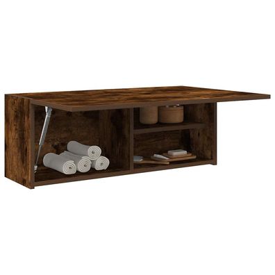 vidaXL Bad-Wandschrank Räuchereiche 80x25x30 cm Holzwerkstoff