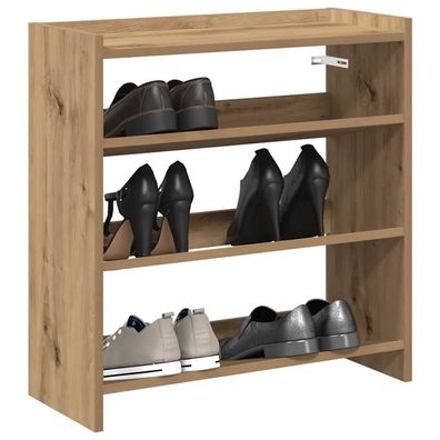 vidaXL Schuhregal Artisan-Eiche 60x25x62 cm Holzwerkstoff