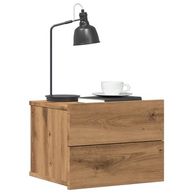 vidaXL Wand-Nachttisch Artisan-Eiche 40x32x30 cm
