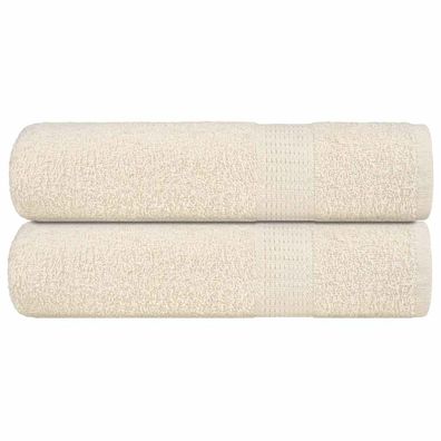 vidaXL Badetücher 2 Stk. Creme 100x150 cm 360 g/m² 100% Baumwolle