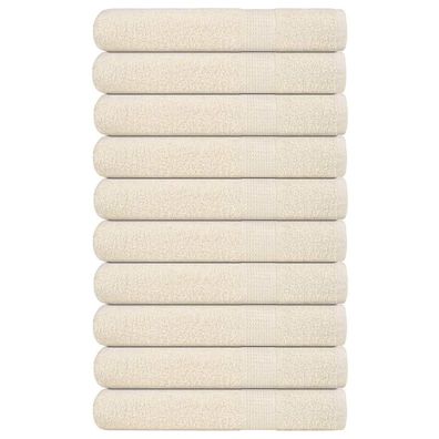 vidaXL Handtücher 10 Stk. Creme 100x200 cm 360 g/m² 100% Baumwolle