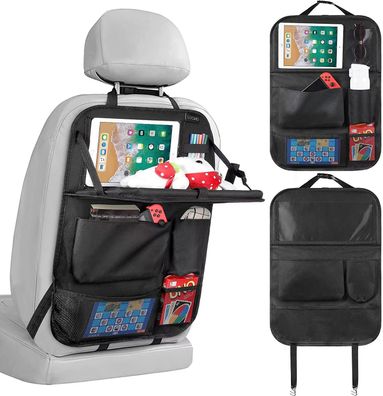 Auto Organizer Kinder und Klappbarer Tisch, 13 Ablagefächer für Autositz Organizer, R