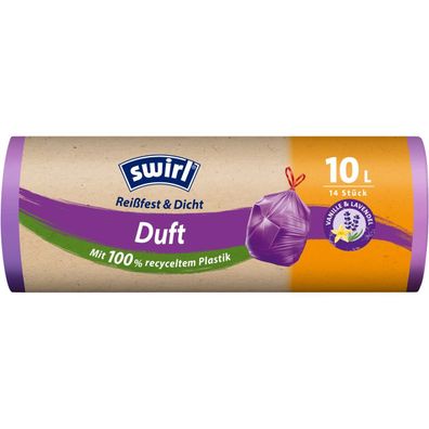 swirl® 7239 swirl® Müllbeutel Reißfest & Dicht Duft 7239 10,0 l rot, 14 St