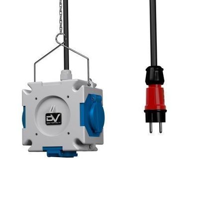 Energiewürfel Stromverteiler mDV 3x230V mit 1,5m Kabel 2671