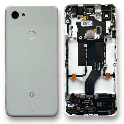 Original Google Pixel 3A XL G020B Akkudeckel mit Sensor Just White Wie Neu