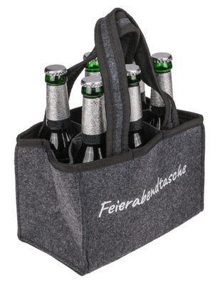 Bier Flaschen Filz Tasche Träger Feierabendtasche Männer Handtasche Bierträger