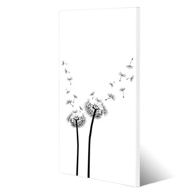 banjado® Magnettafel aus Stahl weiß magnetisch Motiv Pusteblume 2