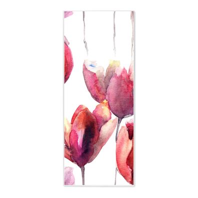 banjado Design Magnettafel 30x75x2cm mit Motiv Aquarell Tulpen