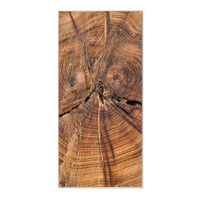 banjado® Magnettafel aus Stahl silber magnetisch Motiv Jahresringe