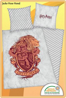 Herding Harry Potter Bettwäsche Baumwolle Gryffindor Löwe Gr: 135x200cm NEU