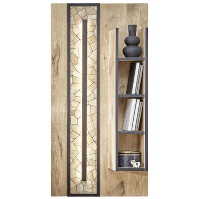 Wandregal Robin 8 Viking Oak 60x120x20 cm Regal LED