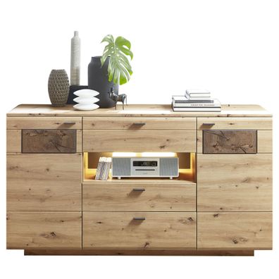 Sideboard Marian 7 Artisan Eiche 175x98x47 cm Anrichte Schrank LED