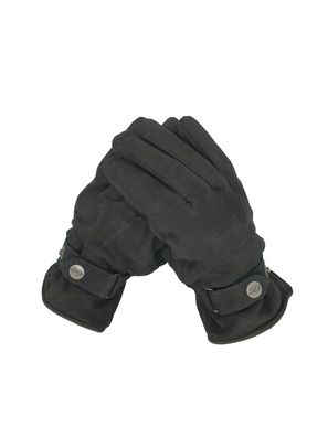 Winter Lederhandschuhe Herren aus 100% Nubuk-Leder mit Polar-Fleece-Fütterung