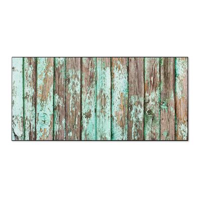 banjado® Magnettafel aus Stahl schwarz magnetisch Motiv Verwittertes Holz