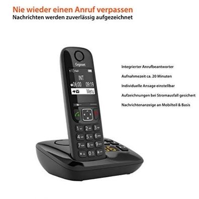 Gigaset AS690A Duo Festnetz-/Schnurlostelefon Anrufbeantworter DECT 2 Mobilteile