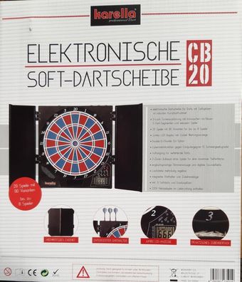 Dartautomat »Karella CB-20« elektrische Dartscheibe Dartboard