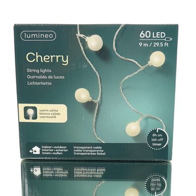 Lumineo LED Cherrybeleuchtung Outdoor Länge 900 cm transparent/warmweiß