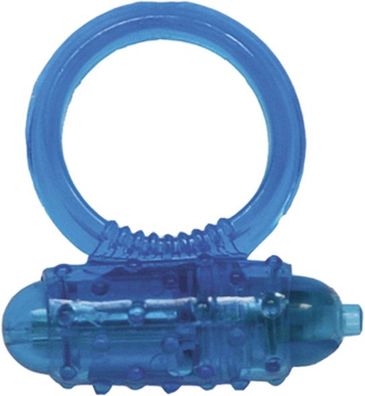 Silicone Soft Cock-Ring blue m. Vibr