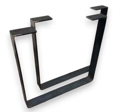 Tischbeine (Flachstahl 8x1 cm), Stahlfüße