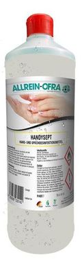 Allrein-Ofra - Handysept | Hand- und Sprühdesinfektionsmittel | 1 Liter Flasche