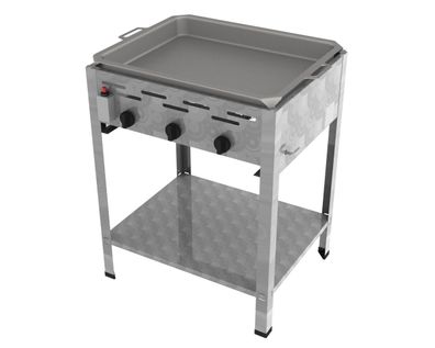 ChattenGlut Gastrobräter 3-flammig 10,8kW mit Edelstahlpfanne