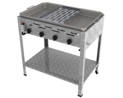 ChattenGlut Gastrobräter 4-flammig 18kW mit Reibekuchen Auflage