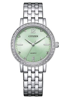 Citizen Damen-Armbanduhr Quarz Stahl/Hellgrün EL3100-55X