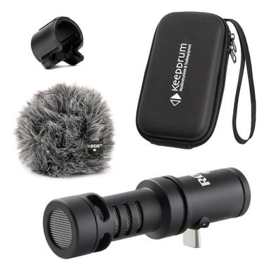 Rode Mikrofon Videomic Me-C+ für iOS und Android mit Tasche