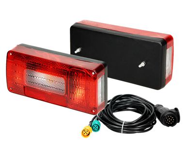 HAGO® Rückleuchtensatz Anhänger 6 Funktionen Blinker Bremslicht Prüfzeichen 12V