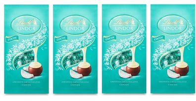 Lindt Kokos Lindor Kugeln Cocos Vollmilch Schokolade 4 x 137 gr